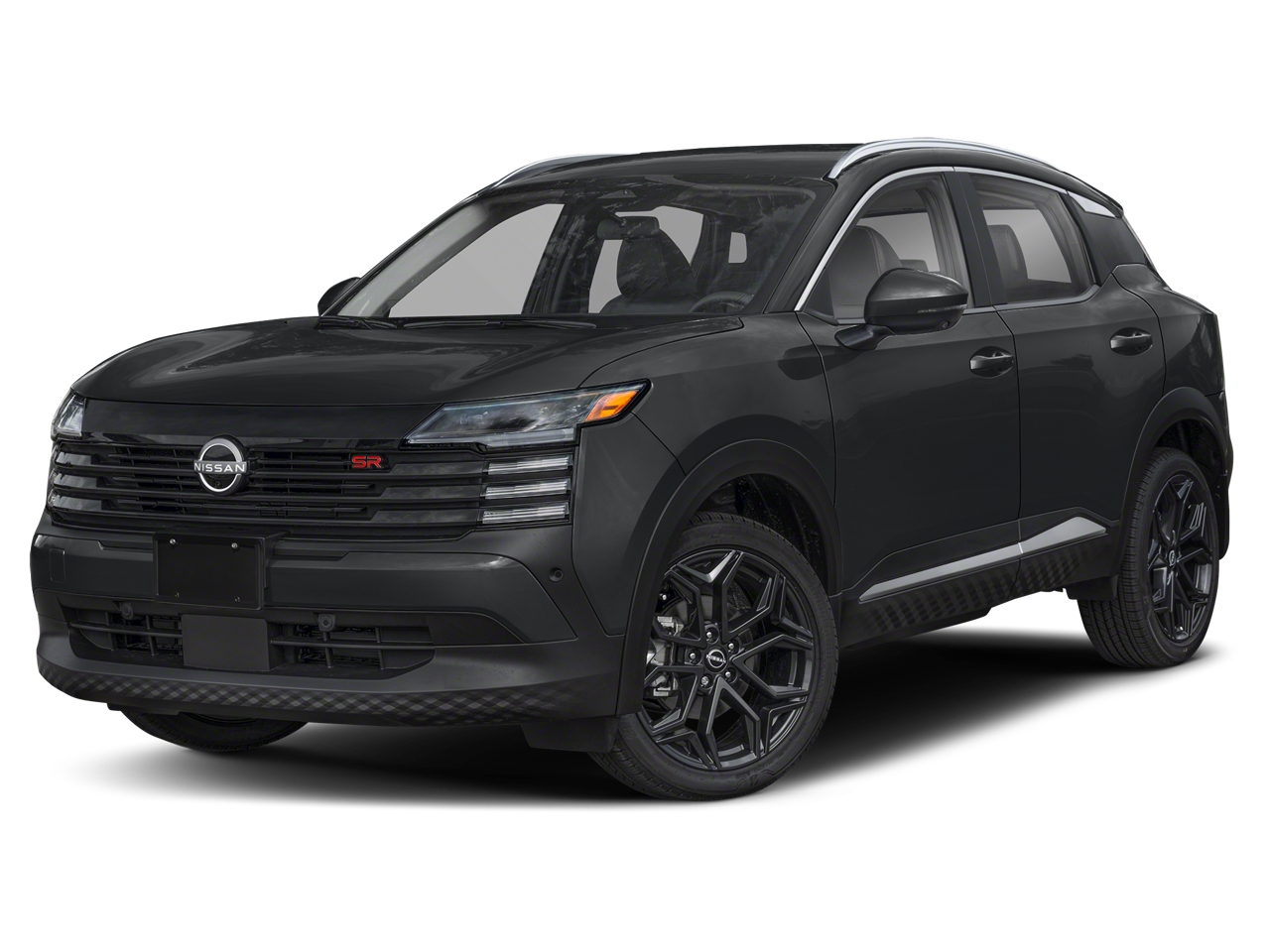 2026 Nissan Kicks SR in Aspen White/Super Black — front three-quarter view