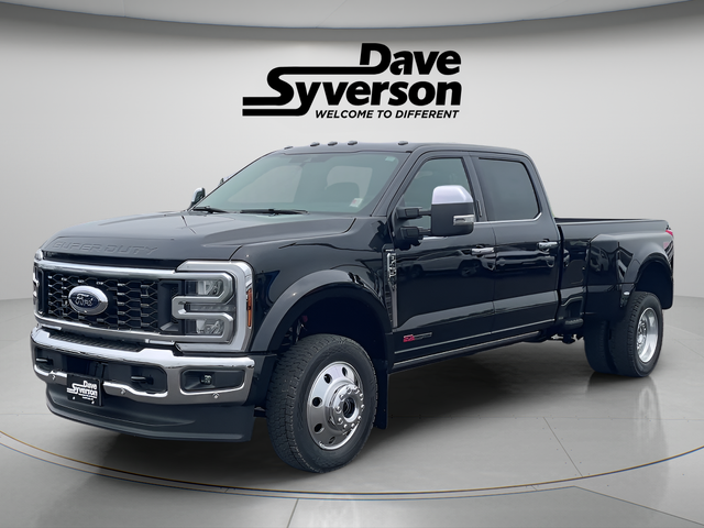 2026 Ford F-450SD Lariat DRW in Black Metallic — front three-quarter view
