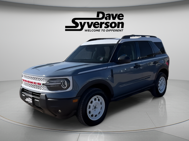 2026 Ford Bronco Sport Heritage in Azure Gray Metallic — front three-quarter view