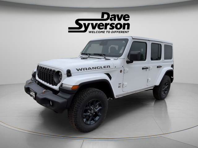 2026 Jeep Wrangler WRANGLER 4-DOOR 85TH ANNIVERSARY EDITION in Bright White Clearcoat — front three-quarter view