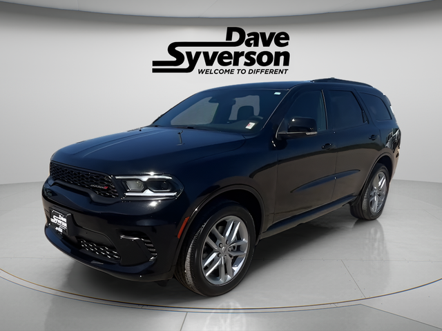 2026 Dodge Durango DURANGO GT PLUS AWD in Diamond Black Clear-Coat Exterior Paint — front three-quarter view