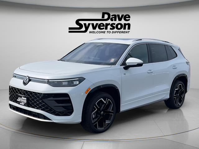 2026 Volkswagen Tiguan 2.0T SEL R-Line Turbo in Opal White Pearl — front three-quarter view
