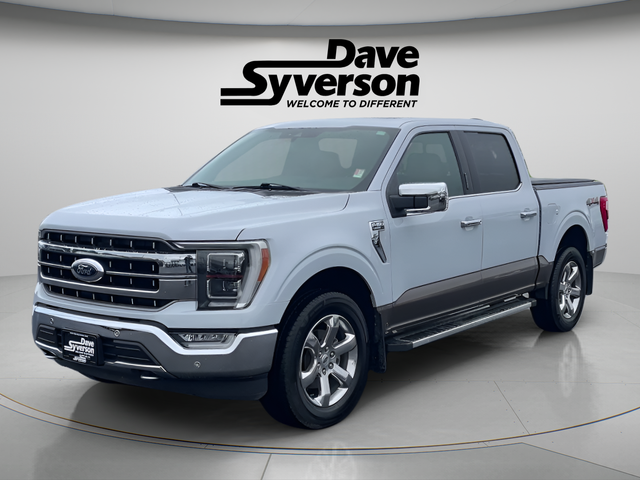 2022 Ford F-150 Lariat in White — front three-quarter view