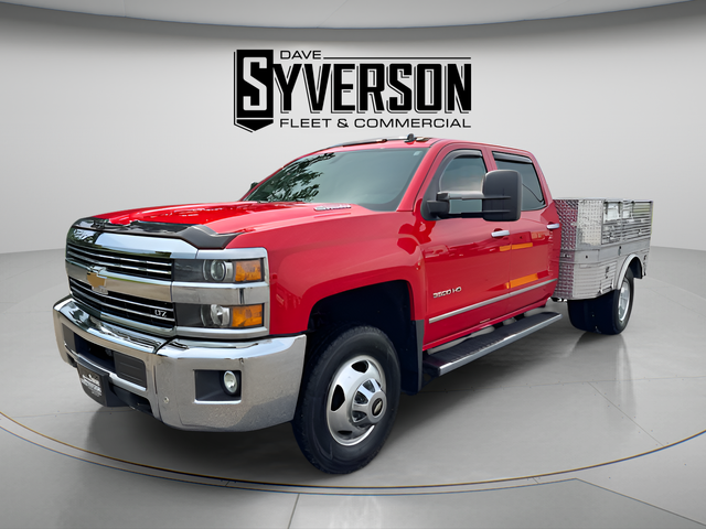 2015 Chevrolet Silverado 3500HD LTZ in Victory Red — front three-quarter view